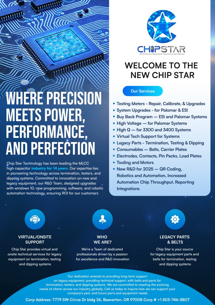 Support and Maintenance Services for MLCC Systems – ChipStar Technology